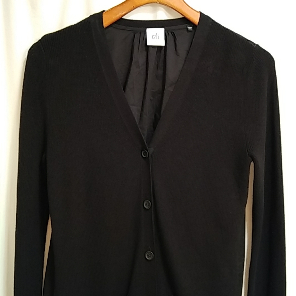 Cabi Button-Front Windbreaker Jacket Contrast Knit - image 1